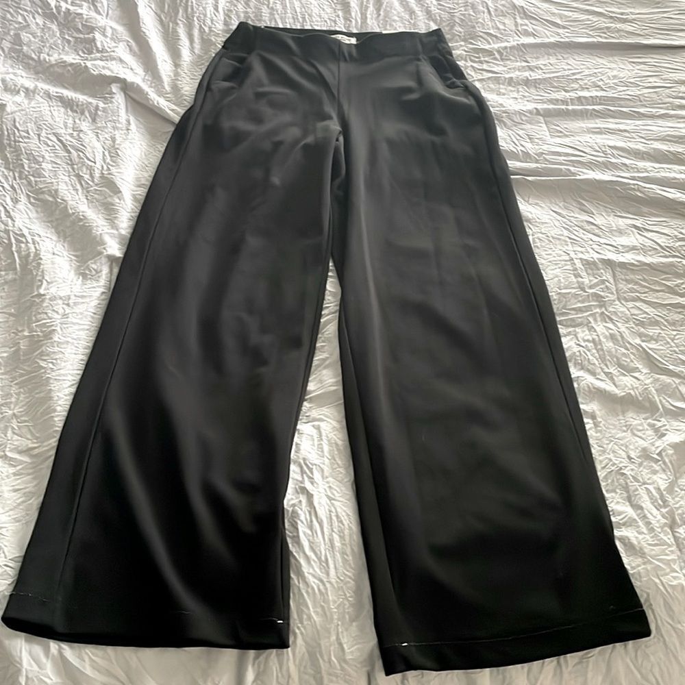 Max Studio London Black Wide Leg Trousers Mid-Rise Professional NWT Size S